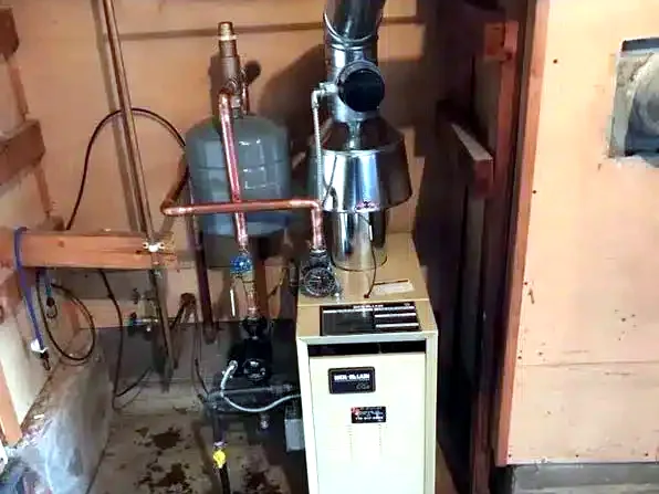 Water heater installed in a utility room