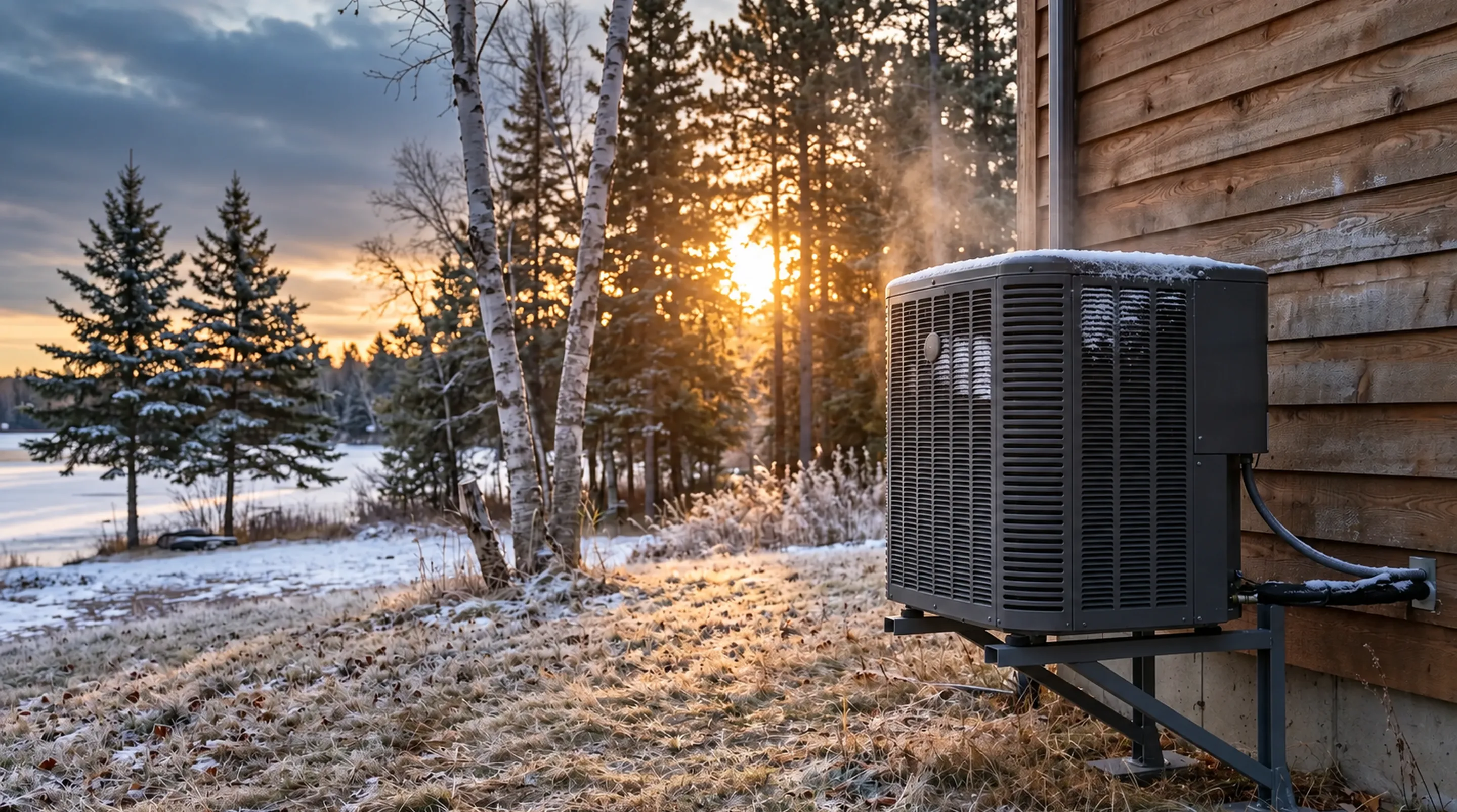 Ductless heat pump unit on a Northland home